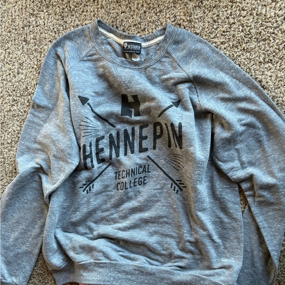 Gray Hennepin Technical College Sweater
